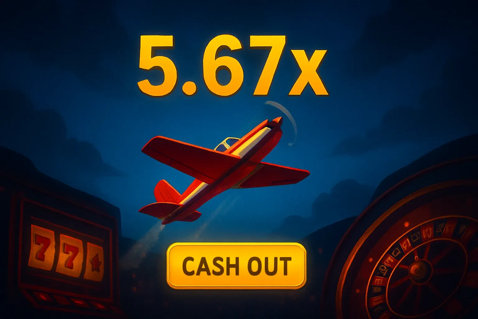Small plane soaring upward with 5.67x multiplier in Philippine casino atmosphere